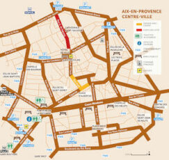 Plan simplifié Aix-en-Provence centre-ville