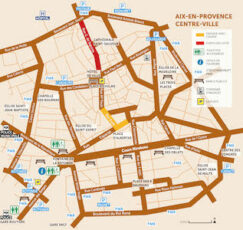 Plan simplifié Aix-en-Provence centre-ville