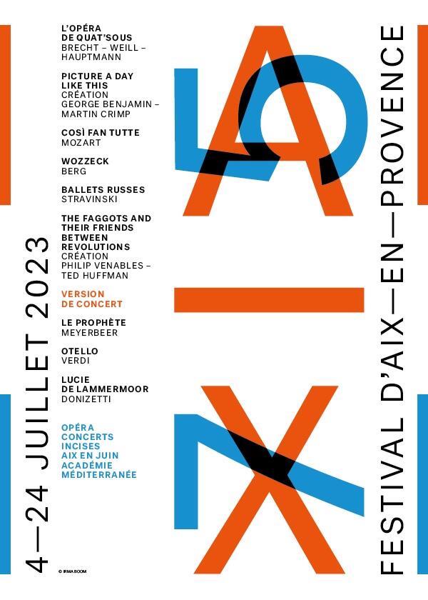 Affiche Festival d'Aix-en-Provence 2023