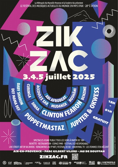 2025 - Affiche - ZiK Zac Festival Aix-en-Provence