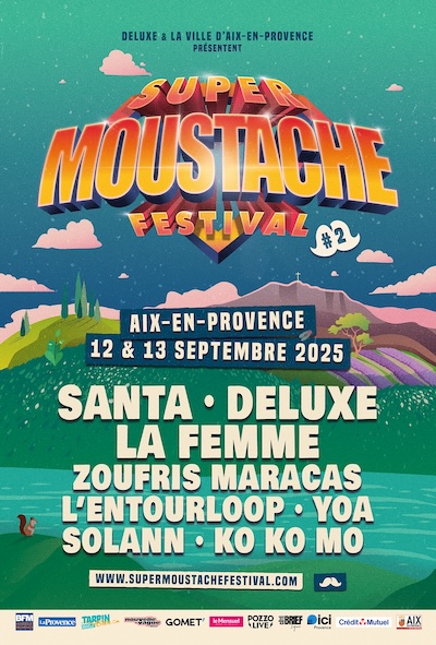 2025 - Affiche - Super Moustache Festival Aix-en-Provence