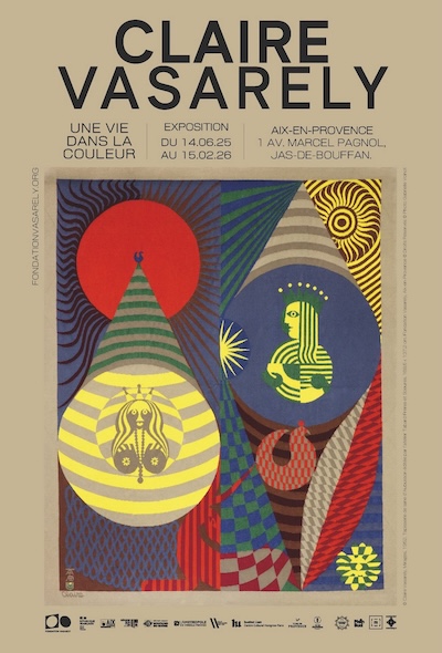 2025 - Affiche - Exposition Claire Vasarely Fondation Vasarely Aix-en-Provence