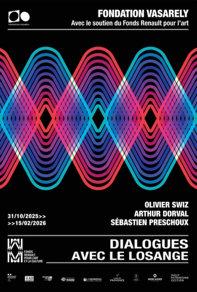 2025 - Affiche - Exposition Dialogues avec le losange Fondation Vasarely Aix-en-Provence