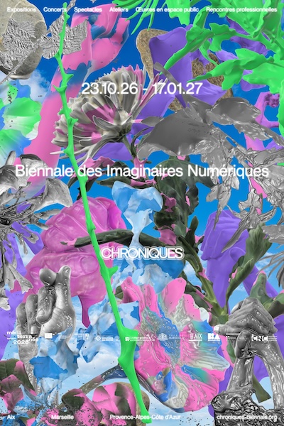 2026 - Affiche - Biennale des Imaginaires Numériques Aix-en-Provence
