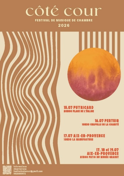 2026 - affiche - Festival Côté Cour - Aix-en-Provence