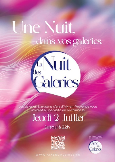 2026 - affiche - La Nuit des Galeries Aix-en-Provence