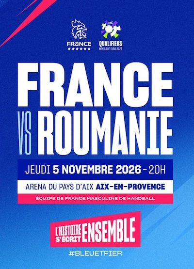Rencontre internationale handball - Qualification MEN'S EHF EURO 2028 : FRANCE ROUMANIE